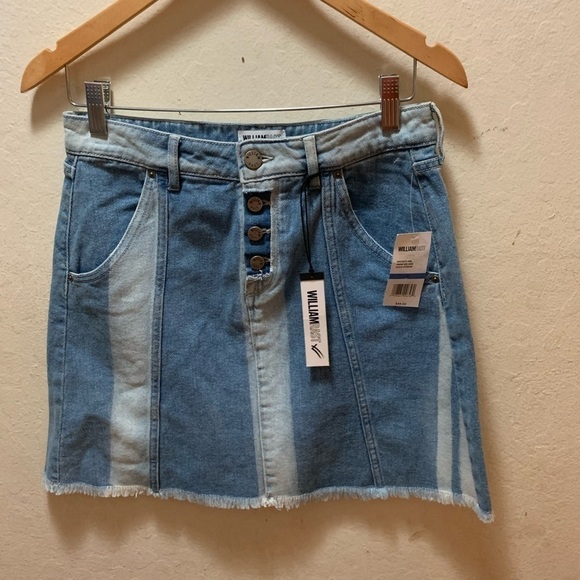 William Rast Aqua Streak A-Line Denim Skirt NWT Size 25 - Picture 5 of 10